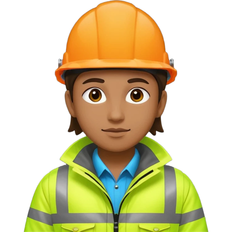 walking person wearing a neon safety jacket emoji