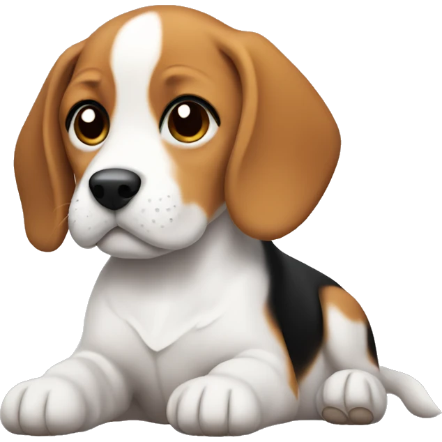 Beagle puppy laying  emoji