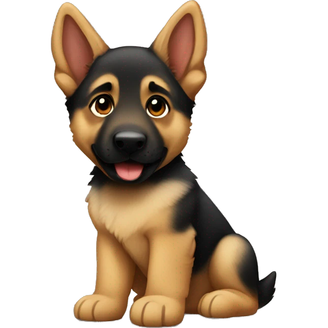 German shepherd puppy emoji