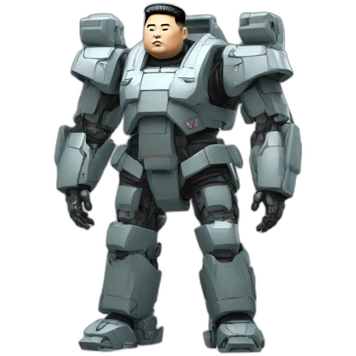 Kim Jong-un shaped mech suit emoji