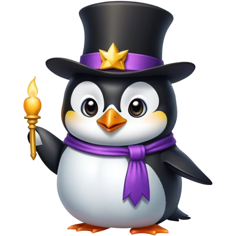 penguin magician emoji