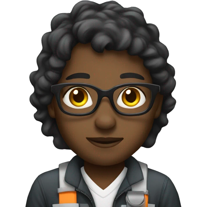 black civil engineer student emoji