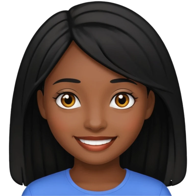 joven morena de pelo negro emoji