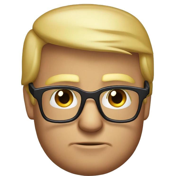 Donald trump wearing glasses emoji
