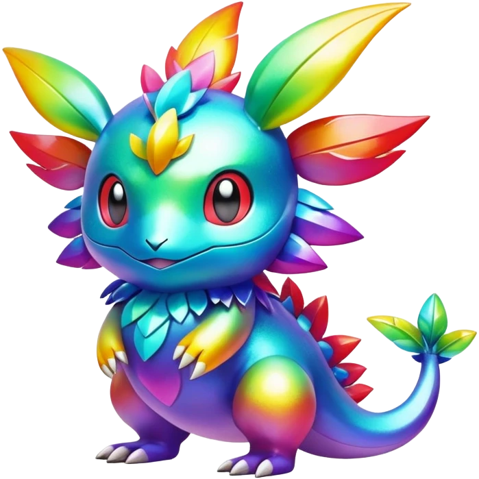 Shiny Exotic Tropical Pokémon-Fakémon-hybrid-creature (full body) emoji