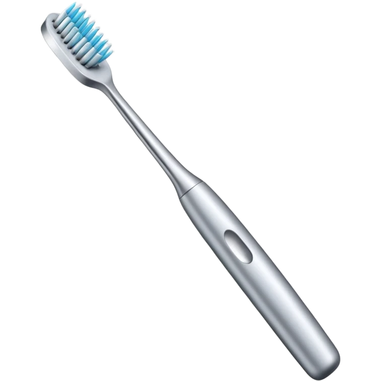 Toothbrush where the bristles are replaced with a metal needle.Toothbrush where the bristles are replaced with a metal needle. emoji