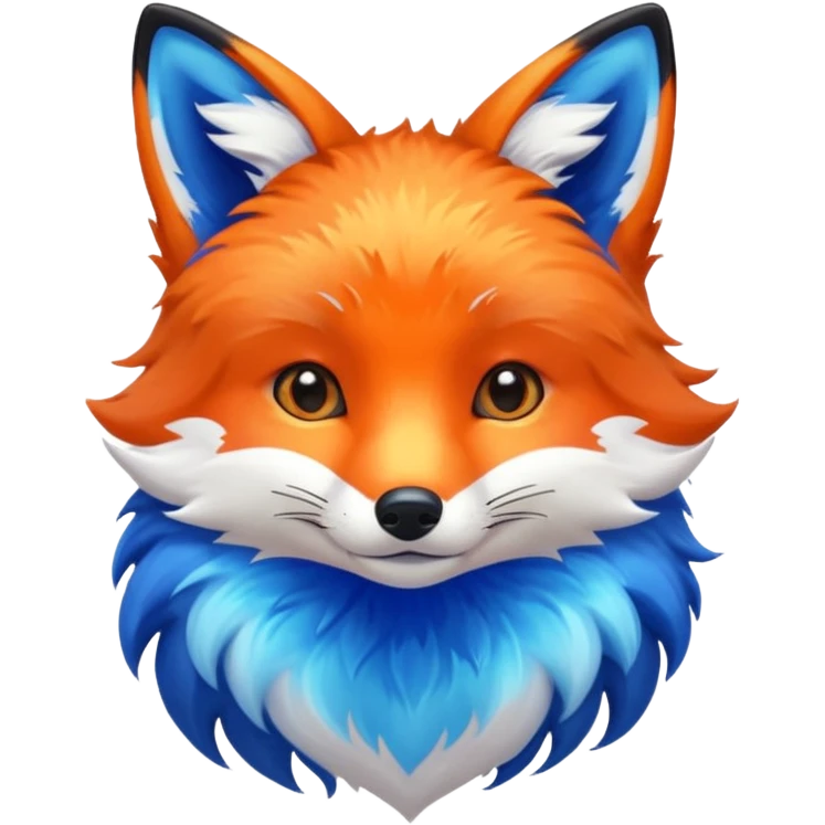 a galaxy print fox emoji