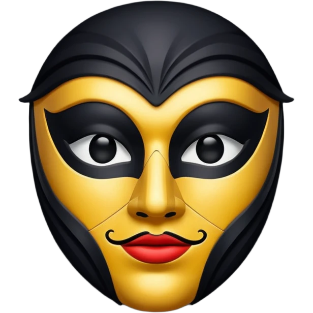 curved mask emoji
