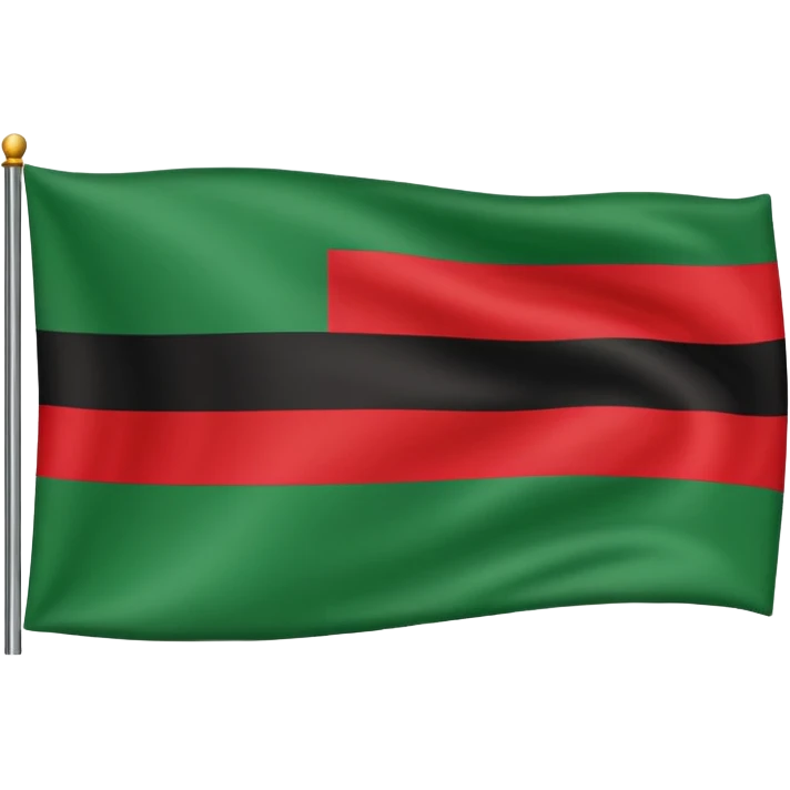 Pan African-African American Flag (Red-Black and Green horizontal stripes) - no stars or no other symbols, just the flag emoji