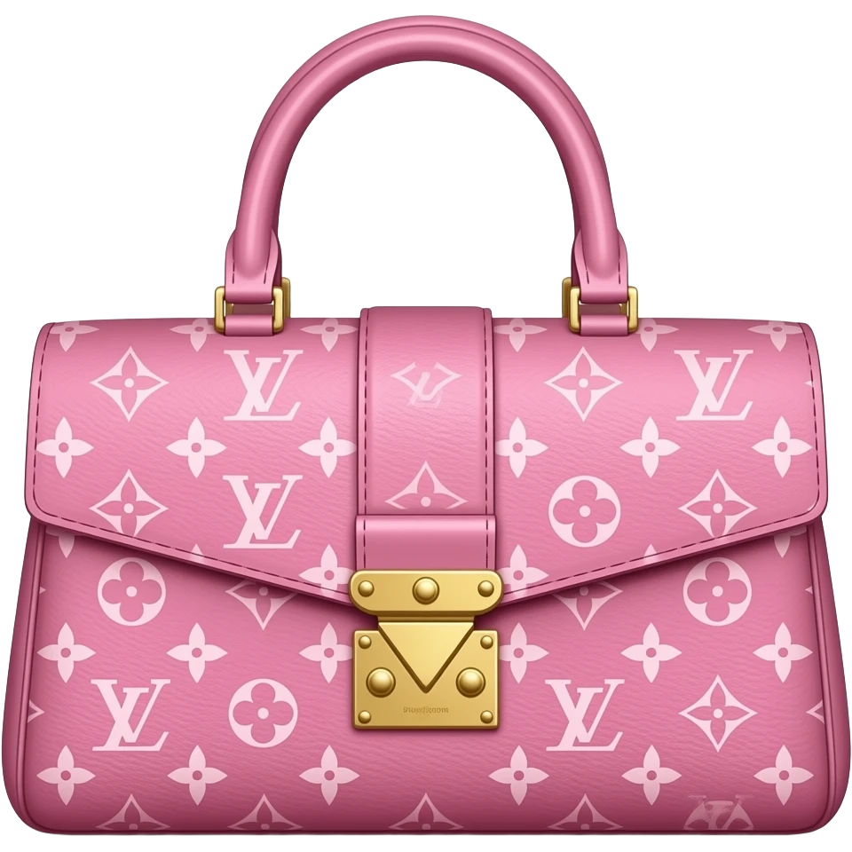 Louis Vuitton handbag pink emoji