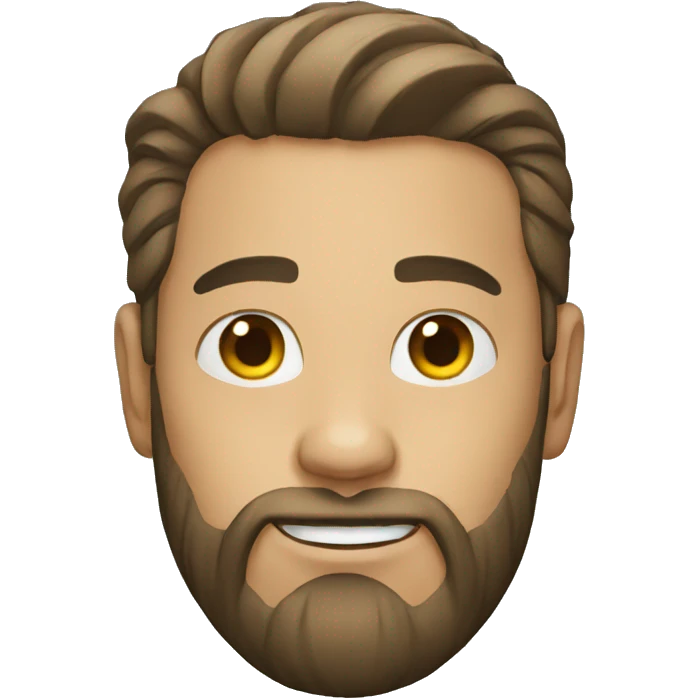 Man with beard and pony tail emoji