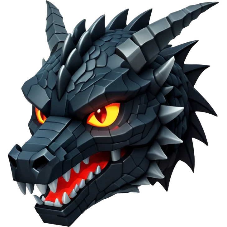 Minecraft black dragon head emoji