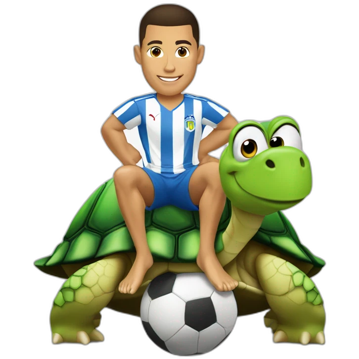 Ronaldo sur une tortue emoji