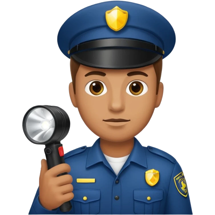 Security Guard with Flashlight right emoji