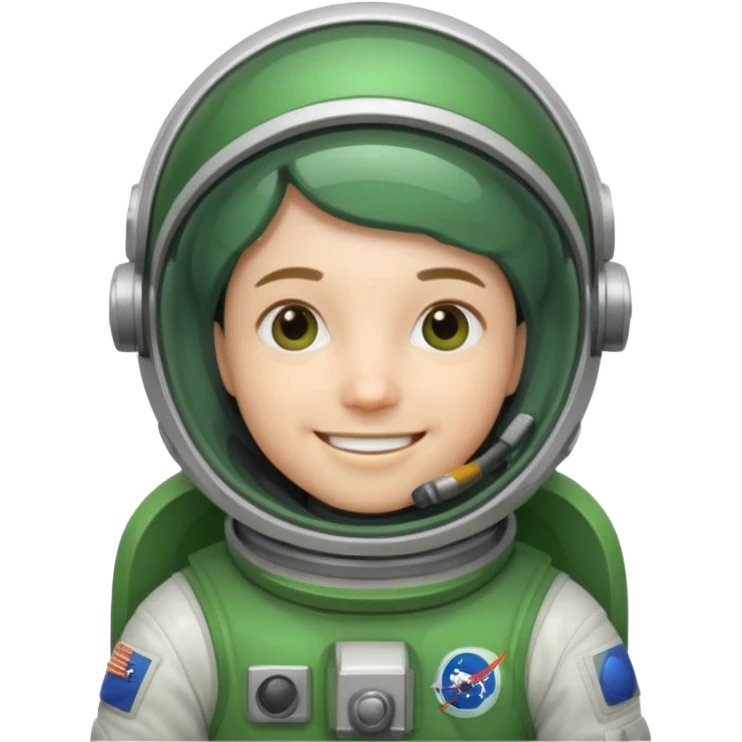 Engineer in an green astronaut suit emoji