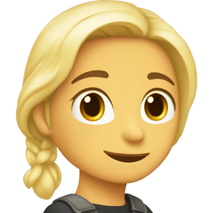 Chico pelinegro y chica peli rubia besándose  emoji