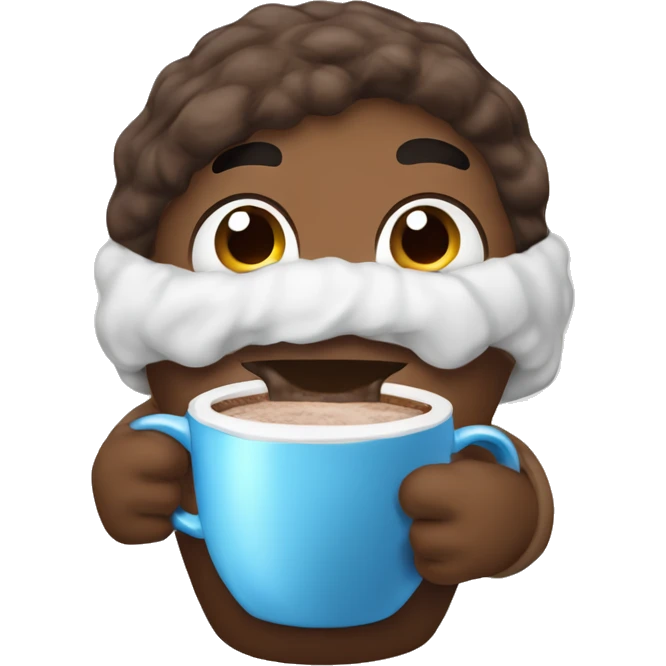 a cozy hot choccolate winter emoji  emoji