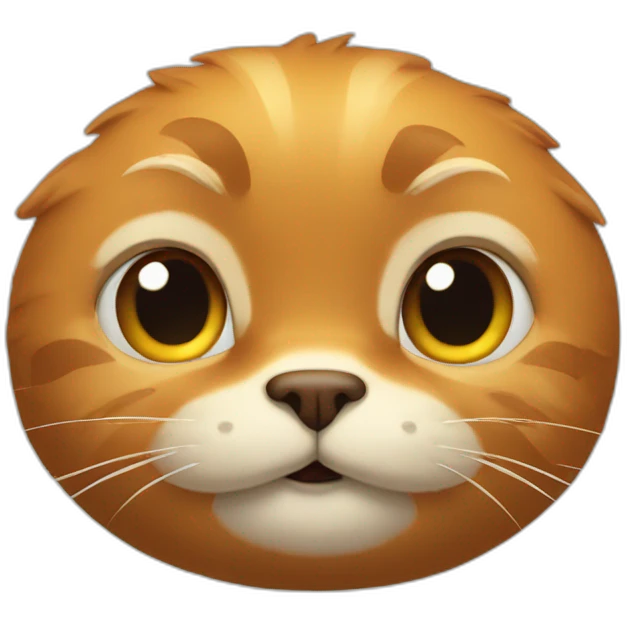 Chat roux gros emoji