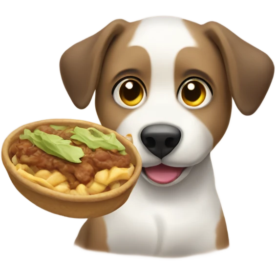 perro comiendo pancho emoji
