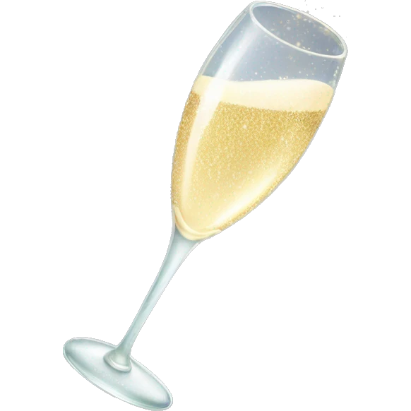 To a champagne glass with sparkle emoji
