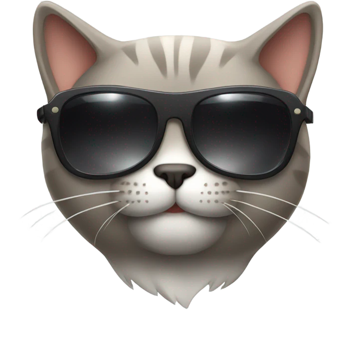 Cat with sunglasses emoji