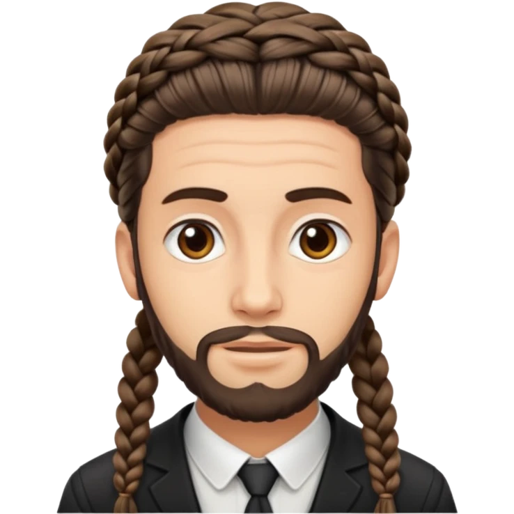 Orthodox Jewish Man emoji, with the braided hair emoji