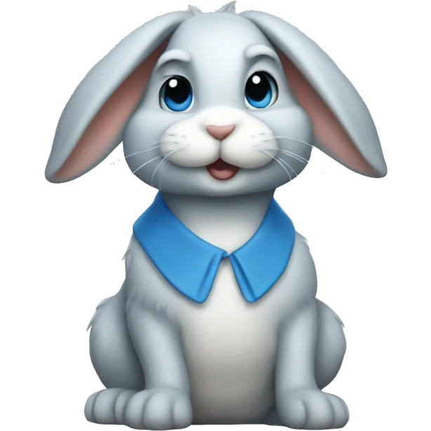 Blue bunny emoji