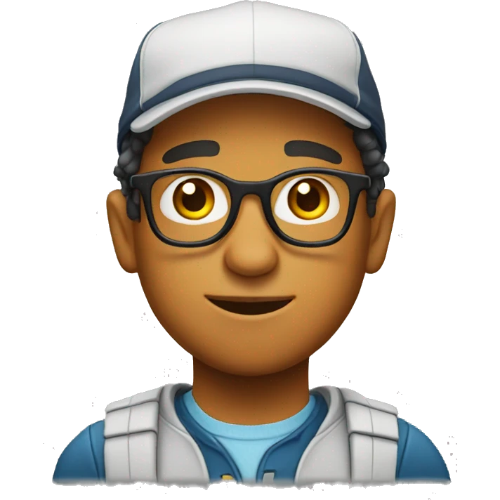 Nerd wearing a cap emoji