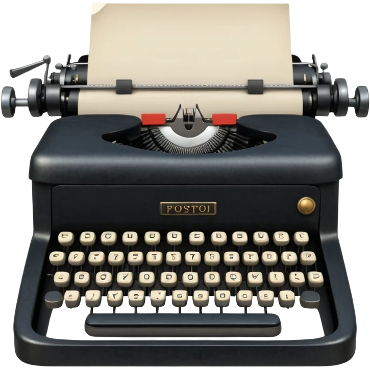 Typewriters were mechanical or electromechanical devices used for writing before the invention of modern computers and word processors. By pressing the keys, letters and characters were stamped onto paper with ink from a ribbon emoji