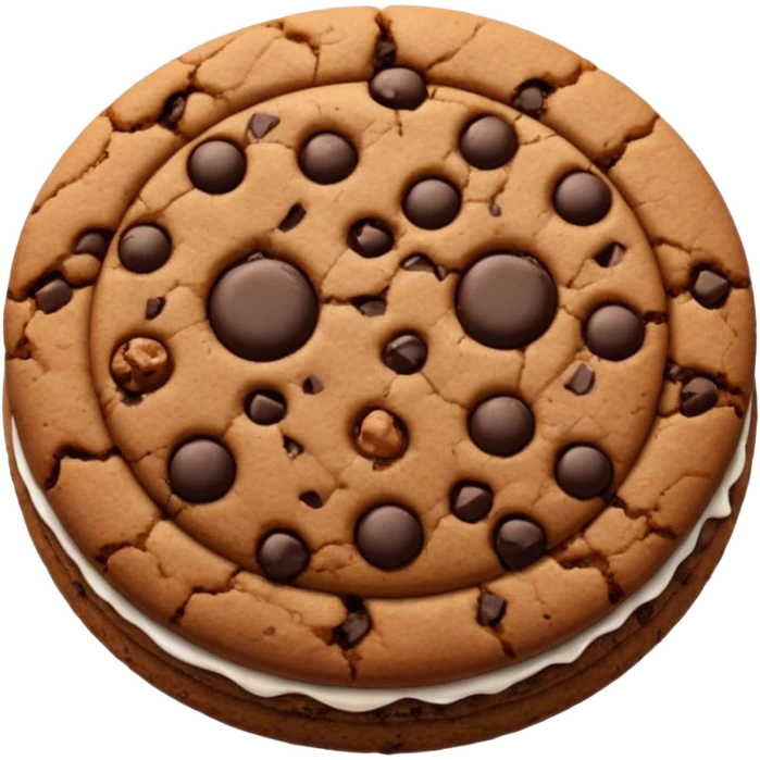 dark brown cookie emoji