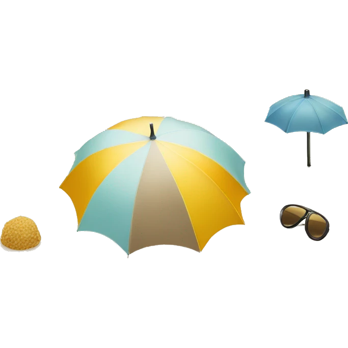 Sea, sand, sun, umbrella emoji