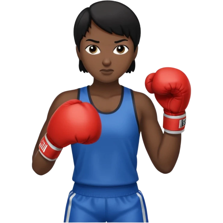    و موی مشکییه آدمی که بکس میکنه با لباس  emoji