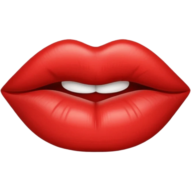 Kiss sign only lips  in black emoji