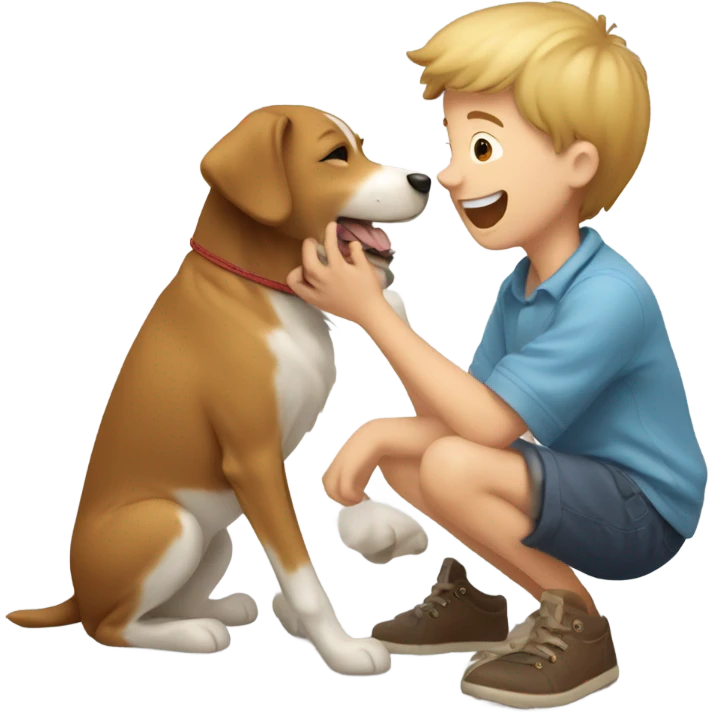 happy boys with dog meme very love emoji