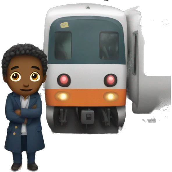 stopping for the train emoji