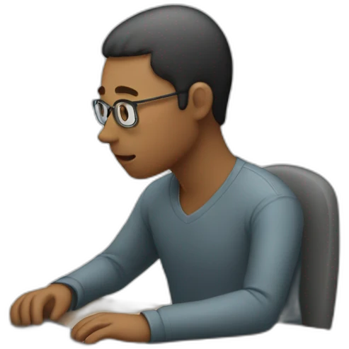 A person learning about computers emoji