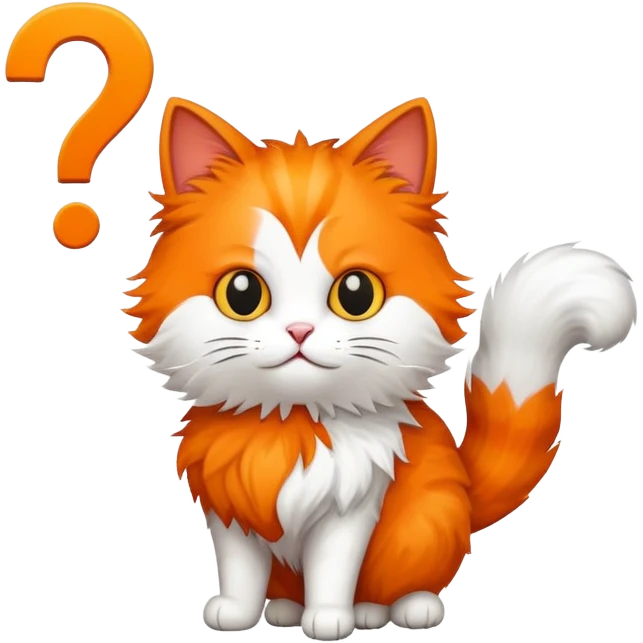 Cat and question mark emoji