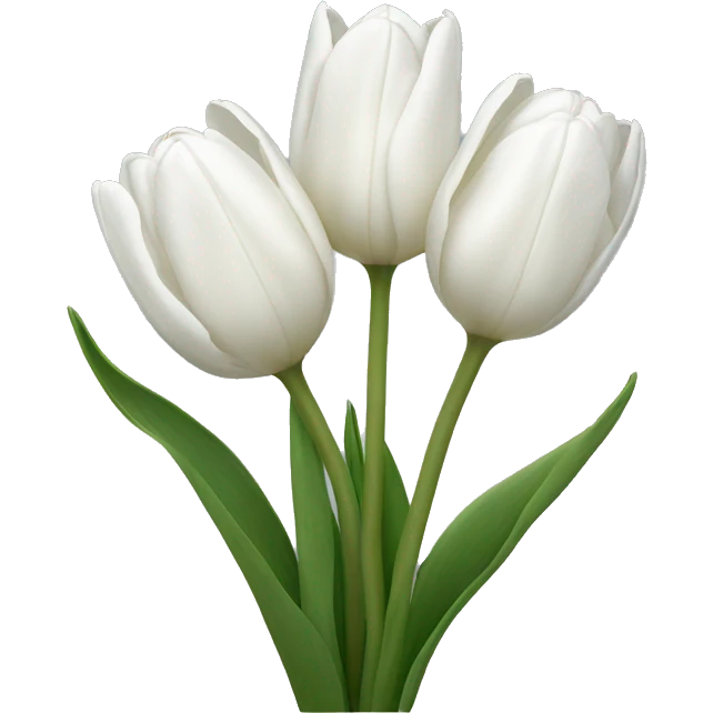 white tulips emoji