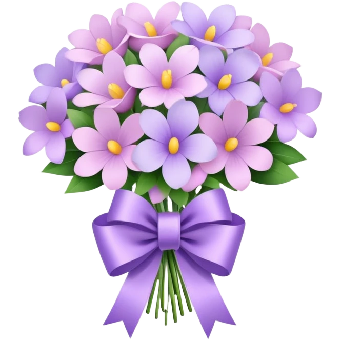 Pastel purple bouqet emoji