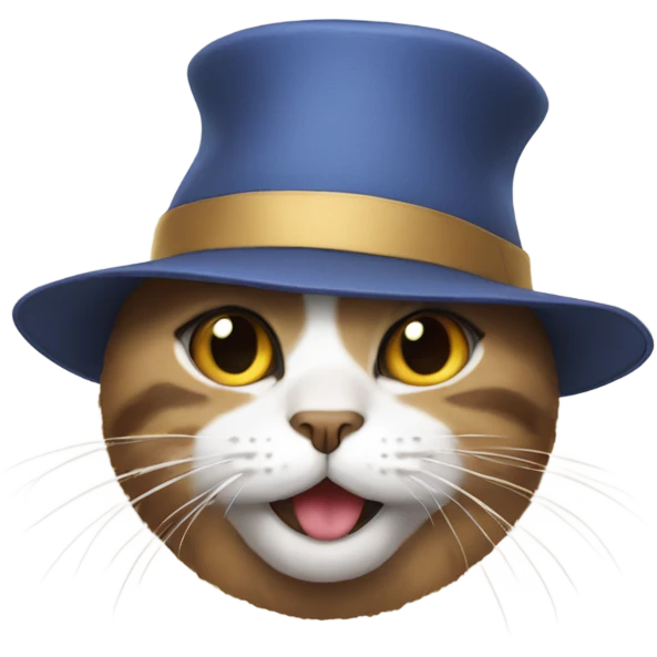 Cat in a hat emoji