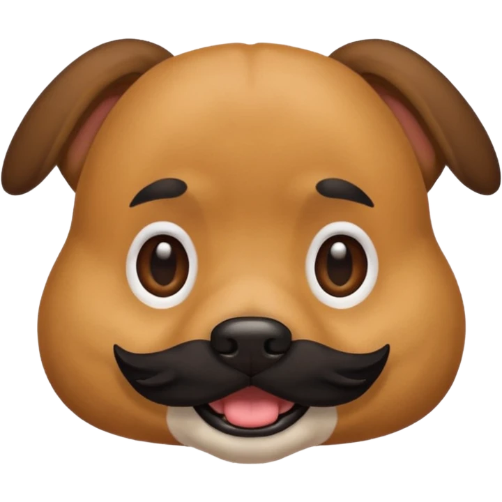 dog with black mustache emoji