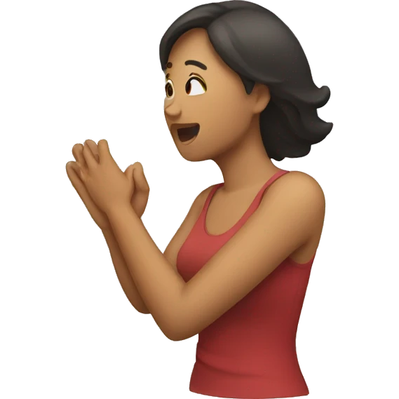 Woman hitting her chest with her hand emoji