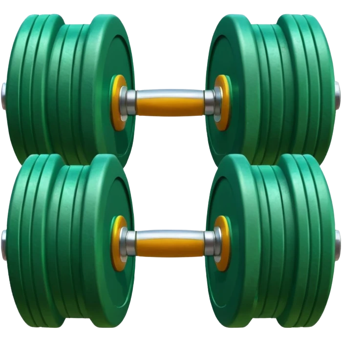 one green dumbbell emoji