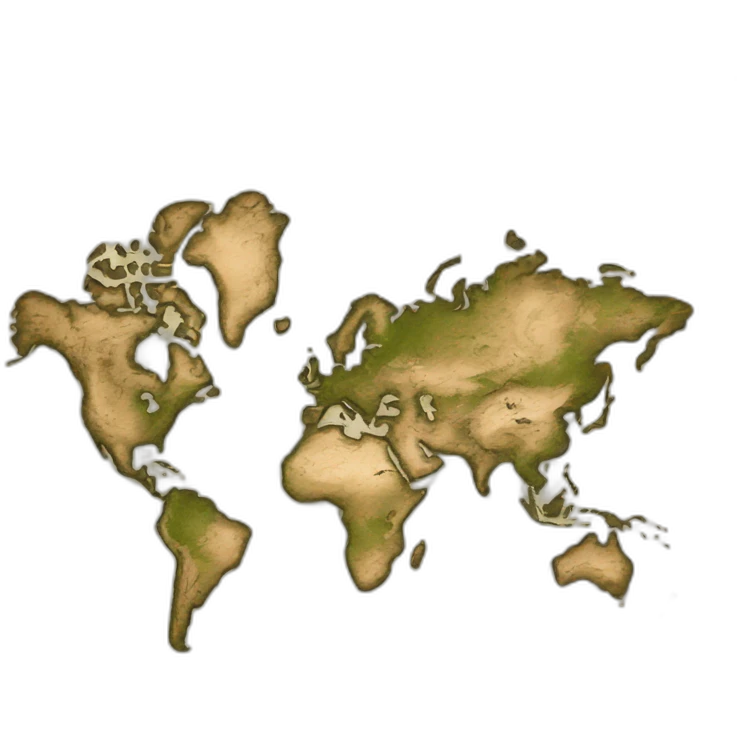 Carte du monde ancienne  emoji