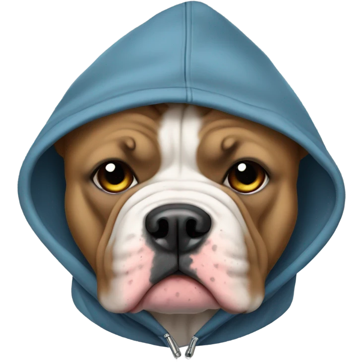 American bully dog with a hoodie  emoji