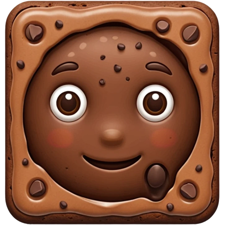 simple brownie emoji