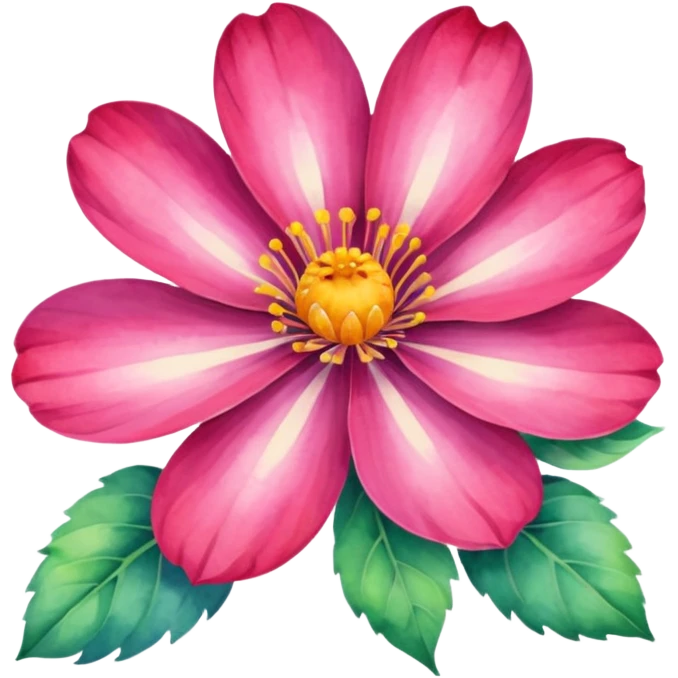 flower, watercolor art style emoji