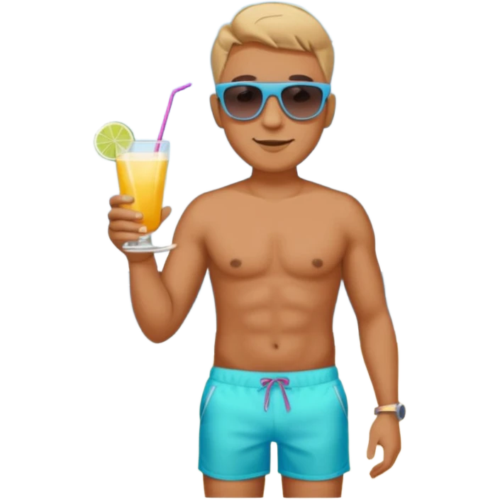 men at the beach emoji