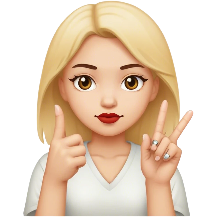 Girl with middle finger  emoji