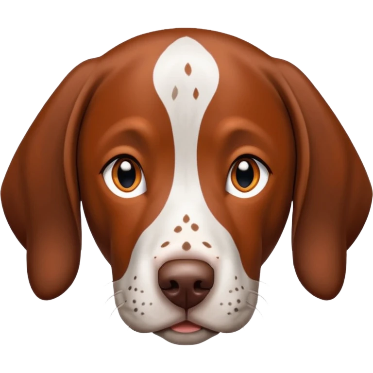 white and orange spotted german short haired pointer no tail emoji